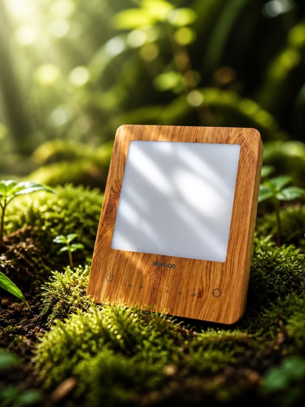 Natural Bamboo Light Therapy Lamp - Brown